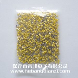 VE管型端(duān)子 E0508 内孔径1.0 黄色(sè)